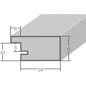 Cornice in legno MendeFrames H14D decoro radice chiaro 60x80 cm vetro artistico