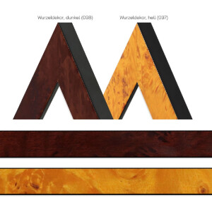 Cornice per foto in legno MendeFrames H14E decoro radice scuro 15x15 cm