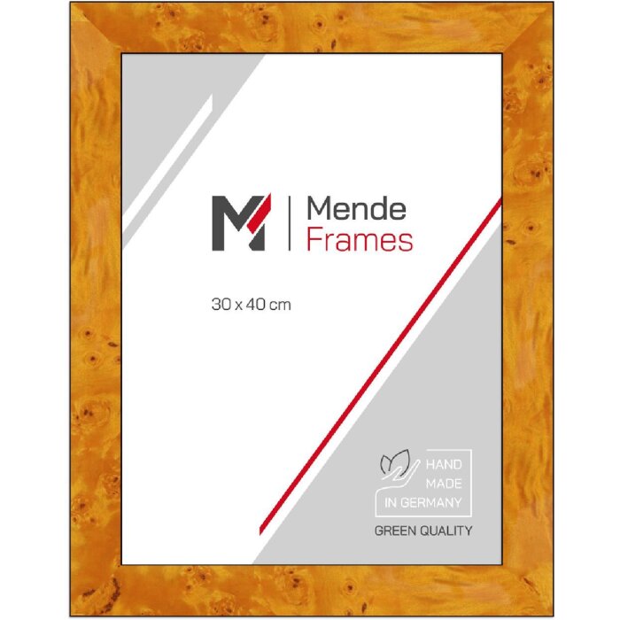 MendeFrames Cornice per Foto in Legno H14E Decorazione a Radice Chiaro 40x40 cm con Vetro Museo