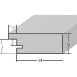 Specchio da parete MendeFrames H14E Legno di radice chiaro 15x21 cm