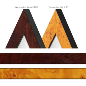 Specchio da parete MendeFrames H14E Legno radicale chiaro 60x60 cm