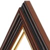 Cornice per foto in legno MendeFrames H015 con bordo oro marrone 45x60 cm con vetro antiriflesso