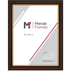 Cornice per foto MendeFrames H015 con bordo oro marrone 50x65 cm e vetro antiriflesso