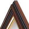 Specchio da parete MendeFrames H015 con cornice marrone e bordo dorato 50x75 cm