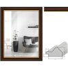 Specchio da parete MendeFrames H015 Marrone con bordo dorato, cornice in legno, molte dimensioni
