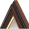 Specchio da parete MendeFrames H015 Marrone con bordo dorato, cornice in legno, molte dimensioni
