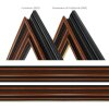 Cornice in legno MendeFrames Holzrahmen H017 Noce con bordo dorato 30x60 cm