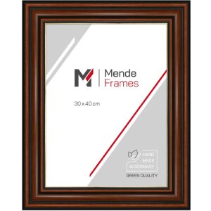 Cornice in legno MendeFrames H017 nocciole con bordo oro...