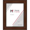 MendeFrames H017 Cornice in Legno Noce con Bordo Dorato 57mm Molti Formati Disponibili
