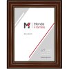 MendeFrames H017 Cornice in Legno Noce con Bordo Dorato 57mm Molti Formati Disponibili