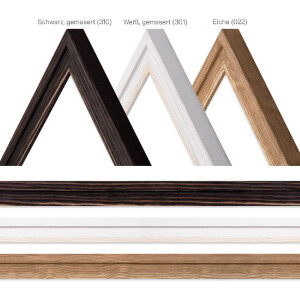 Cornice per foto MendeFrames H025 in legno Nero 20x30 cm vetro normale