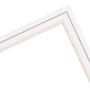 Cornice per foto in legno massiccio MendeFrames H025 Bianco 25x38 cm vetro normale