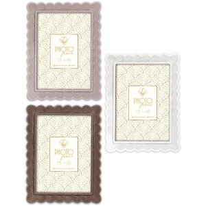 Cornice per foto HERVE in resina ZEP Bianco Tortora...