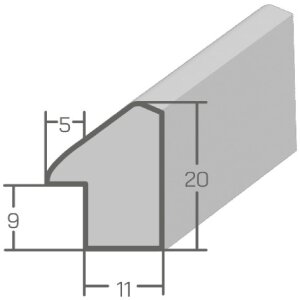 Cornice per foto in legno MendeFrames rossa 29,7x42 cm vetro normale