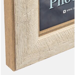 Cornice per foto ZEP OLBIA Effetto legno 10x15 fino a 30x40 cm Marrone Grigio Bianco con vetro