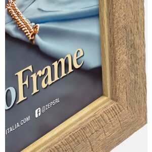 Cornice per foto ZEP OLBIA Effetto legno 10x15 fino a 30x40 cm Marrone Grigio Bianco con vetro