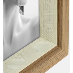 Cornice per foto Sydney Marrone Naturale Bianco 10x15 13x18 15x20 cm Vetro