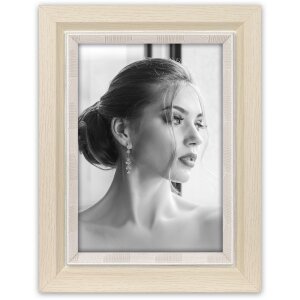 Cornice per foto Sydney Marrone Naturale Bianco 10x15 13x18 15x20 cm Vetro