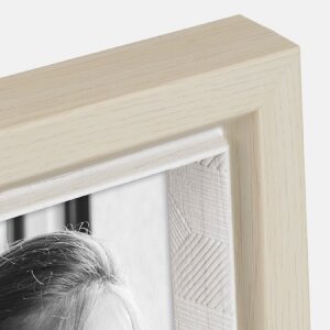 Cornice per foto Sydney Marrone Naturale Bianco 10x15 13x18 15x20 cm Vetro