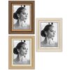 Cornice per foto Sydney Marrone Naturale Bianco 10x15 13x18 15x20 cm Vetro