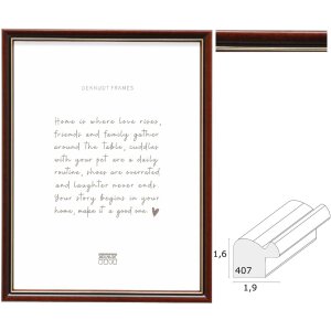 Cornice in legno Deknudt S407H2 Marrone Vetro Trasparente...