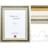 Cornice per foto in legno massello Effect Profil 80 Barocca Oro Argento Bianco fino a 70x100 cm
