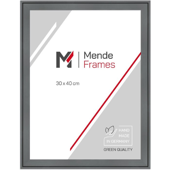 Cornice per foto in legno MendeFrames H120 Grigio 25x38 cm con vetro normale