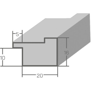 Cornice per foto MendeFrames in legno H120 crema 30x90 cm con vetro normale