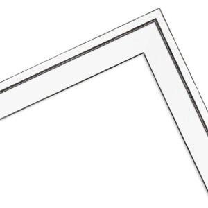Cornice per foto in legno MendeFrames H120 bianca 24x30 cm con vetro antiriflesso