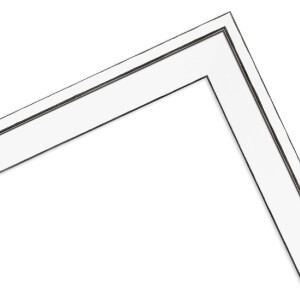 Cornice in legno MendeFrames H120 bianca con bordi scuri 50x50 cm