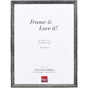 Cornice per foto in legno massiccio Effect Profilo 59 Aspetto Usato Nero Verde Marrone vari formati scelta vetro