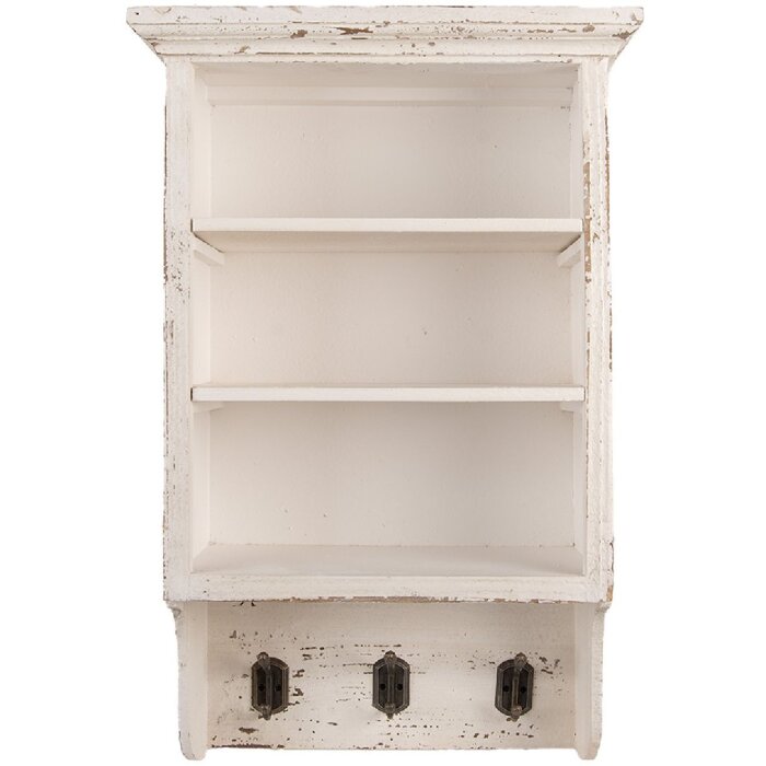 Clayre & Eef 5H0753 Armadietto da parete 36x17x57 cm Legno Ferro Stile Country