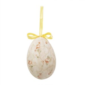 Clayre & Eef 65908 Decorazione Sospesa a Forma di Uovo Set 6 Ø 7x10 cm