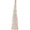 Clayre & Eef 66317BE Decorazione Albero di Natale Beige-Oro 8x40 cm