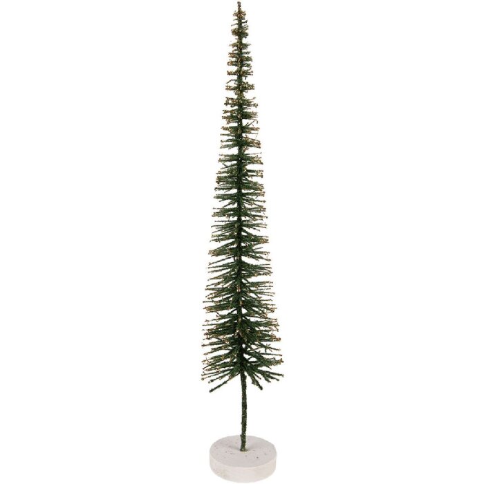 Decorazione per albero di Natale Clayre & Eef 66317GR Verde-Oro 8x40 cm