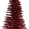 Clayre & Eef 66319R Decorazione Albero di Natale Rosso e Oro 17x30 cm