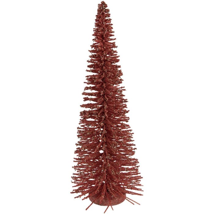 Clayre & Eef 66320P Decorazione Albero di Natale Ø 20x50 cm Rosa Oro