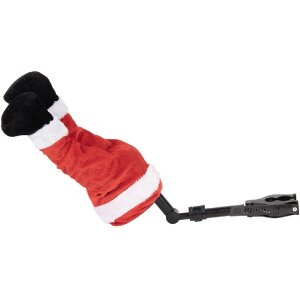 Decorazione Natalizia Gambe di Babbo Natale Clayre & Eef 30x13x54 cm Rossa