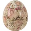Uovo decorativo Clayre & Eef Ø 7x9 cm Beige e Rosa