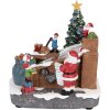 Clayre & Eef 6PR5872 Decorazione Babbo Natale con LED 20x16x20 cm