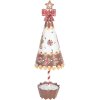 Decorazione albero di Natale Clayre & Eef 6Y5803 Marrone Bianco Ø 11x37 cm