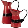 Vaso decorativo Clayre & Eef 6Y5900M Rosso/Nero 19x12x18 cm