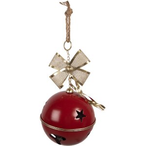 Clayre & Eef 6Y5906 Campanello Decorativo Rosso/Color...