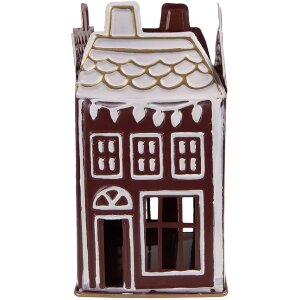 Clayre & Eef 6Y5922 Portacandele 12x12x22 cm Rosso...