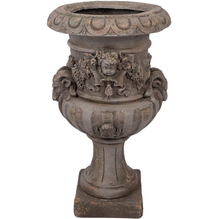 Clayre & Eef 5MG0092 Vaso Decorativo per Fiori Grigio 40x38x64 cm