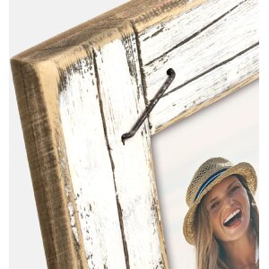 Cornice per foto in legno ZEP Horn Bianco Vintage 13x18 cm o 15x20 cm