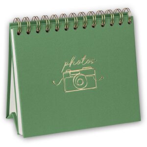 Album fotografico a spirale ZEP autoadesivo da tavolo 20 fogli Rosso Verde Grigio 10x15 13x19