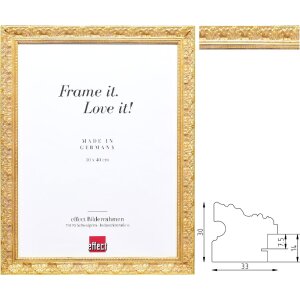 Specchio in legno Effect Profil 75 Oro Barocco 30x40 fino...