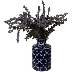 Vaso in ceramica Clayre & Eef Ø 19x31 cm Blu...