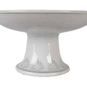 Platina per torte Clayre & Eef 6CE2380 Ø 21x11 cm Porcellana Bianco Verde Vintage